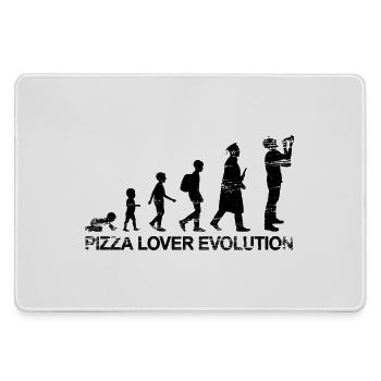 Pizza Lover Evolution - Large Gaming Mouse Mat - grey - Front