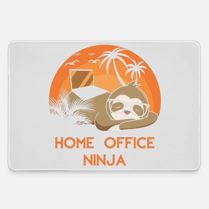 Home Office Ninja - Large Gaming Mouse Mat - grey