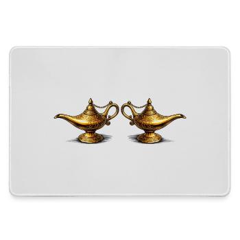 Golden Oil Lamps - Large Gaming Mouse Mat - grey - Front