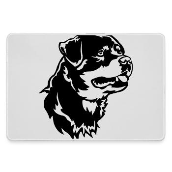 Rottweiler Head - Large Gaming Mouse Mat - grey - Front