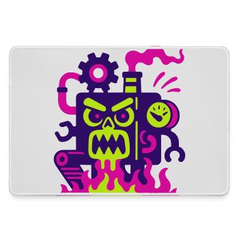 Monster Machine en feu - Grand tapis de souris gamer - bruyère - Devant