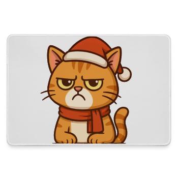 Grumpy Christmas hangover - Large Gaming Mouse Mat - grey - Front