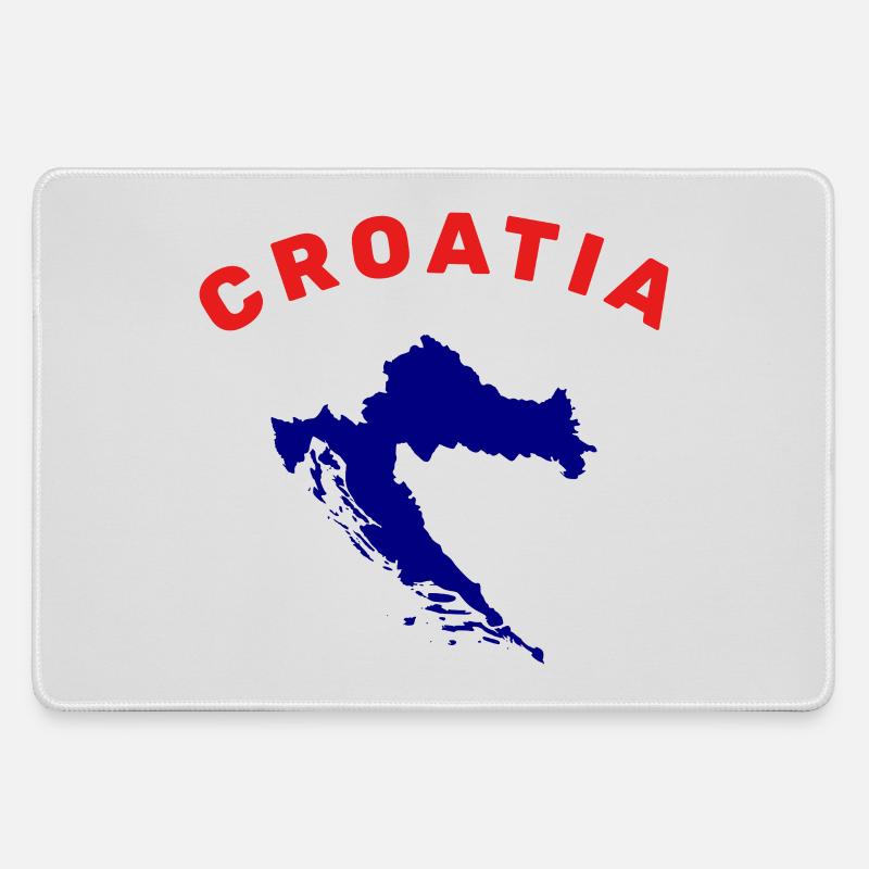 Croatia Map - Large Gaming Mouse Mat - grey