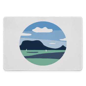 Balaton digital art - Large Gaming Mouse Mat - grey - Front