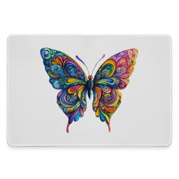 Colorful Color Butterfly - Large Gaming Mouse Mat - grey - Front