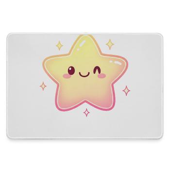 Cute Star Motif for Kids Kawaii Cartton Fans - Large Gaming Mouse Mat - grey - Front