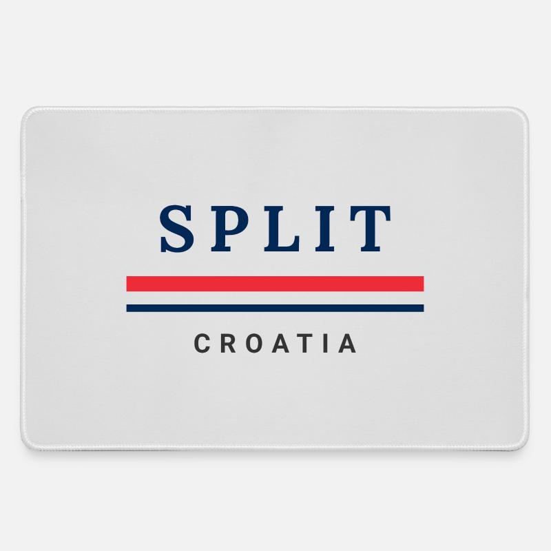 Split City Croatia - Large Gaming Mouse Mat - grey