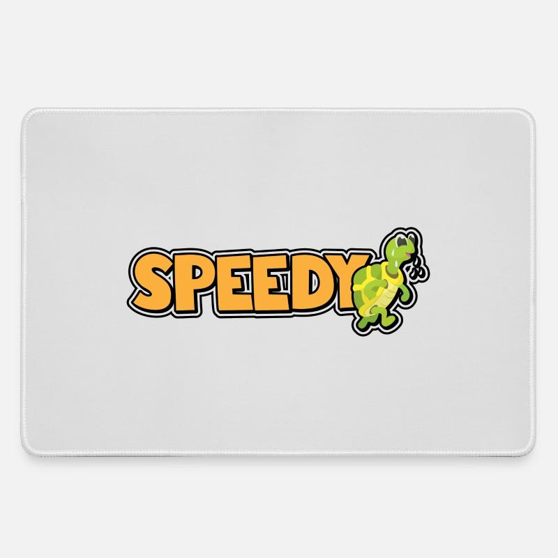 Speedy - Fast Turtle - Large Gaming Mouse Mat - grey
