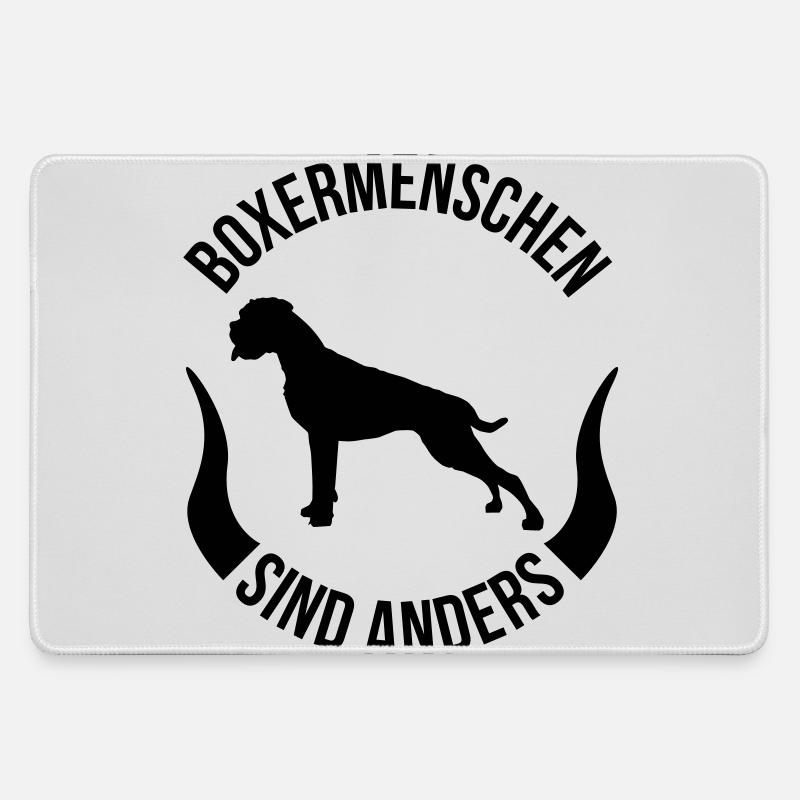 Boxermenschen sind anders - Mousepad groß für Gamer - Grau