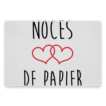 Paper wedding anniversary: 37 years of marriage - Large Gaming Mouse Mat - grey - Front