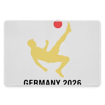 Fußballer 2026 Deutschland Fan - Mousepad groß für Gamer - Grau - Vorne