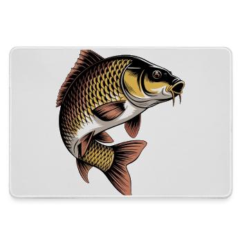 Springender Karpfen  - Mousepad groß für Gamer - Grau - Vorne