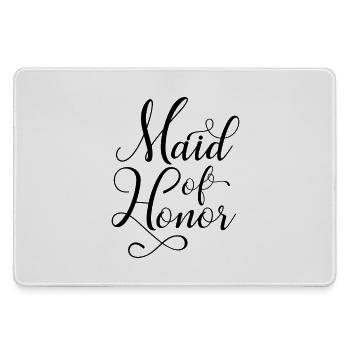Natürliches funkelndes Blumendesign "Trauzeugin" - Mousepad groß für Gamer - Grau - Vorne