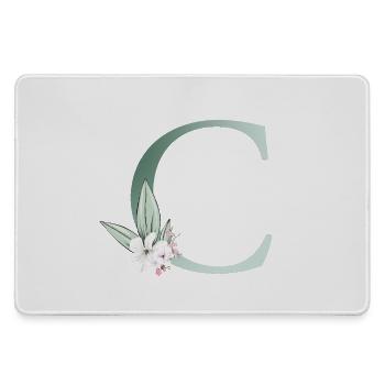 C Monogramme, Floral, Personnalisable - Grand tapis de souris gamer - bruyère - Devant