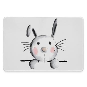 Knuffiger Hase - Häschen - Hasen - Kaninchen - Mousepad groß für Gamer - Grau - Vorne
