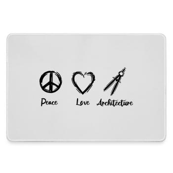 Peace Love Architecture - Large Gaming Mouse Mat - grey - Front