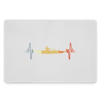 Vintage Rowing Boat Sketch - Large Gaming Mouse Mat - grey - Front