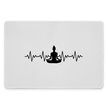 Yoga ECG Battement de cœur - Grand tapis de souris gamer - bruyère - Devant