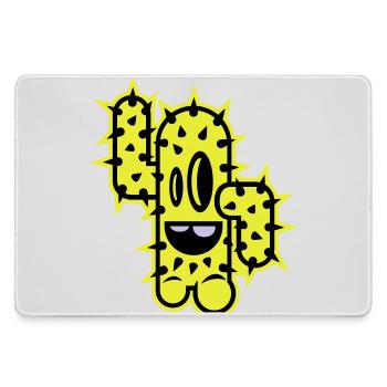 cactus high five comic - Large Gaming Mouse Mat - grey - Front