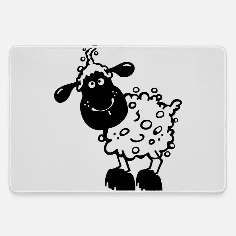 Little Sheep - Farm - Large Gaming Mouse Mat - grey