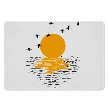 Grues d’oies sauvages Printemps - Grand tapis de souris gamer - bruyère - Devant