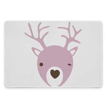 Rudolph Geweih Herz Nase skandinavisch Kinder cool - Mousepad groß für Gamer - Grau - Vorne