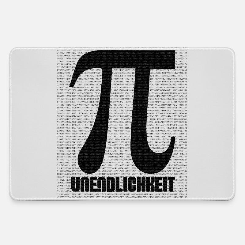 Pi Sign from Number Pattern - Large Gaming Mouse Mat - grey
