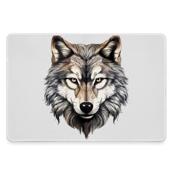 Loup, tête de loup, Forêt de prédateur, nature, art sauvage - Grand tapis de souris gamer - bruyère - Devant