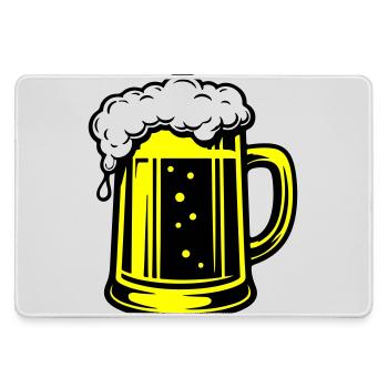 Bierkrug Symbol Bier - Mousepad groß für Gamer - Grau - Vorne
