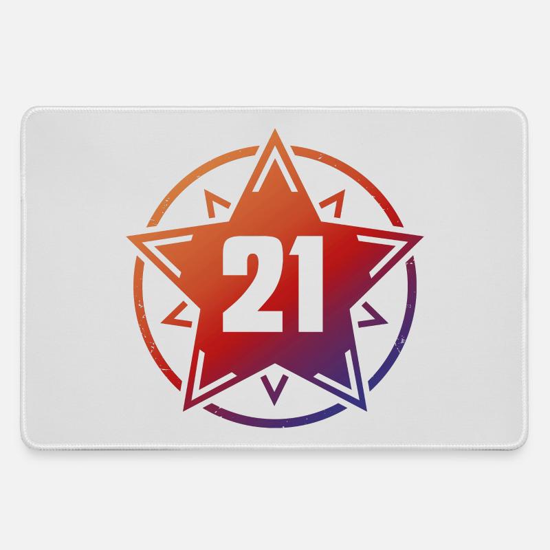 Superstar 21 - Large Gaming Mouse Mat - grey