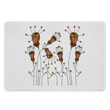 Blumen - Mousepad groß für Gamer - Grau - Vorne