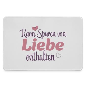 Kann Spuren von Liebe enthalten - Mousepad groß für Gamer - Grau - Vorne