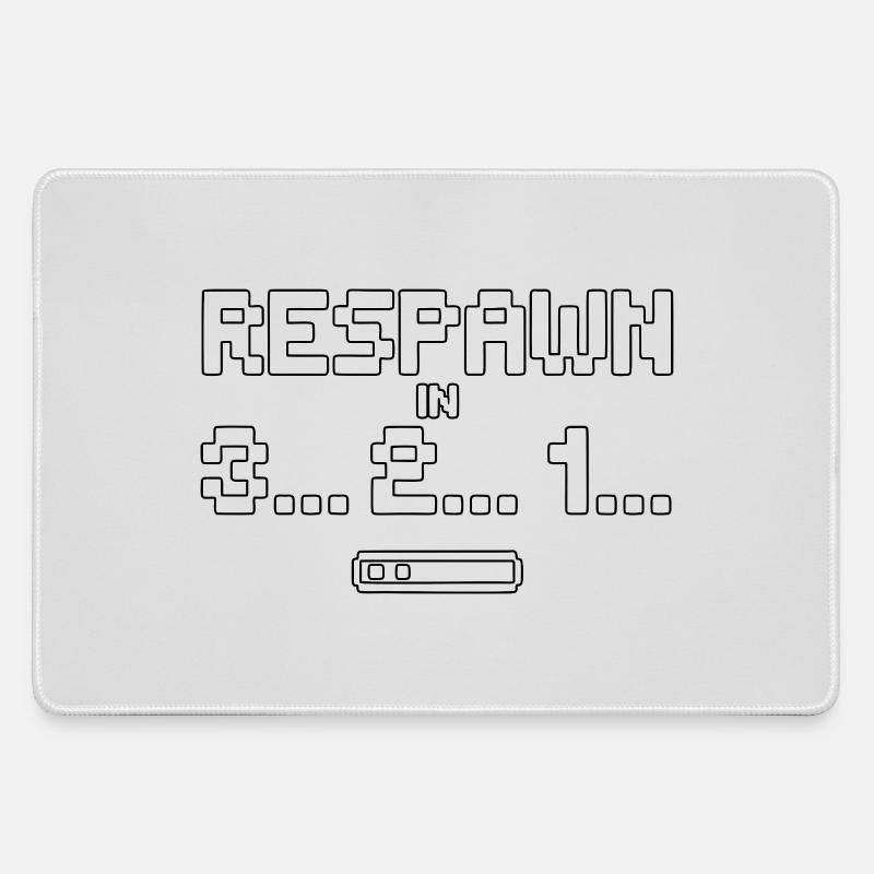 Respawn Countdown Pixel Art - Large Gaming Mouse Mat - grey