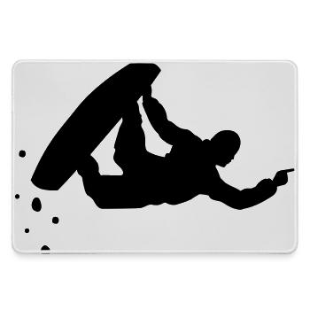 snowboard - Mousepad groß für Gamer - Grau - Vorne