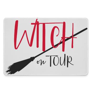 Witch on Tour Logo - Large Gaming Mouse Mat - grey - Front