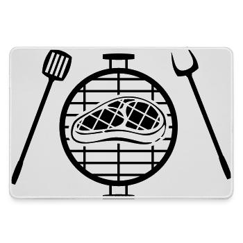 Grill Steak - Mousepad groß für Gamer - Grau - Vorne