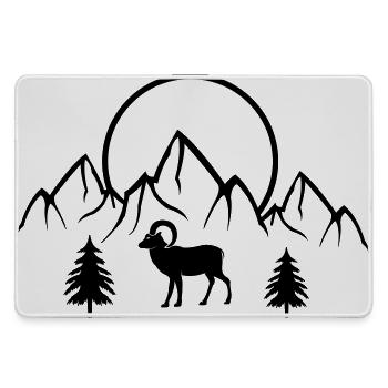Aries Mountains Nature - Large Gaming Mouse Mat - grey - Front