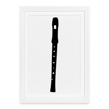 Recorder - Framed poster (27 × 37 cm) - white - Front