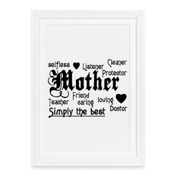 Mother - simply the Best - Framed poster (27 × 37 cm) - white - Front
