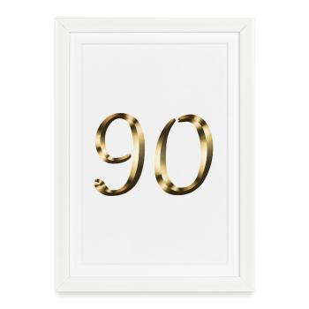 90 ans d’or 90e anniversaire - Affiche encadrée (27 × 37 cm) - blanc - Devant