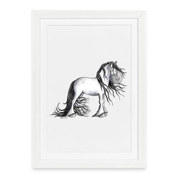Cute Andalusian Horse - Affiche encadrée (27 × 37 cm) - blanc - Devant