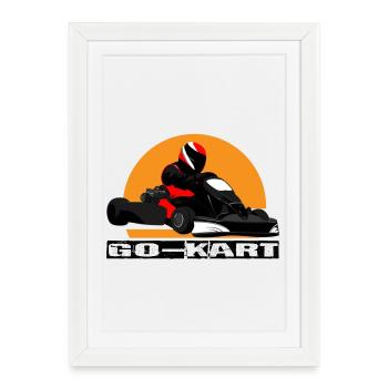 Kart go - Affiche encadrée (27 × 37 cm) - blanc - Devant