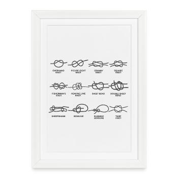 Boats Sailing Knots Knots Gifts - Framed poster (27 × 37 cm) - white - Front