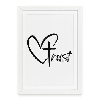 Confiance - Affiche encadrée (27 × 37 cm) - blanc - Devant
