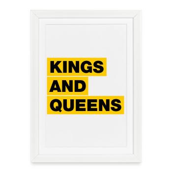 Kings and Queens / Könige und Königinnen - Framed poster (27 × 37 cm) - white - Front
