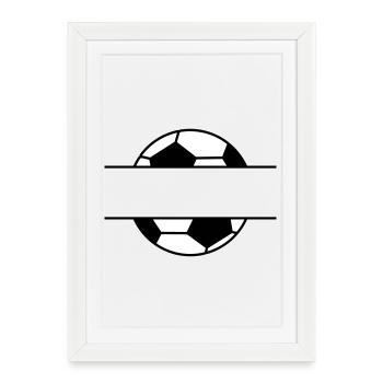Nom du football - Affiche encadrée (27 × 37 cm) - blanc - Devant