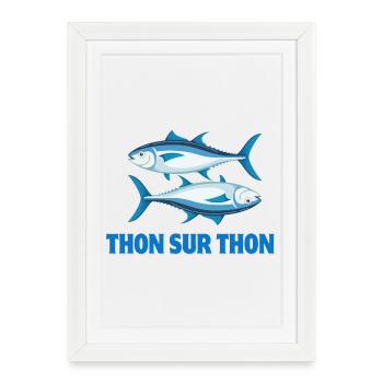 pêche, pêcheur, fan de pêche - Affiche encadrée (27 × 37 cm) - blanc - Devant