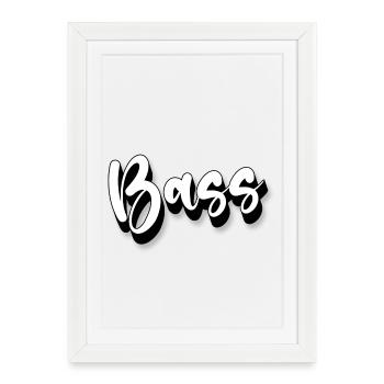 Bass - Framed poster (27 × 37 cm) - white - Front