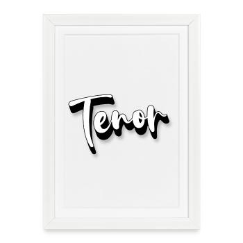 Tenor - Gerahmtes Poster (27 × 37 cm) - Weiß - Vorne