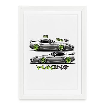 Mon truc, c’est le tuning - Affiche encadrée (27 × 37 cm) - blanc - Devant